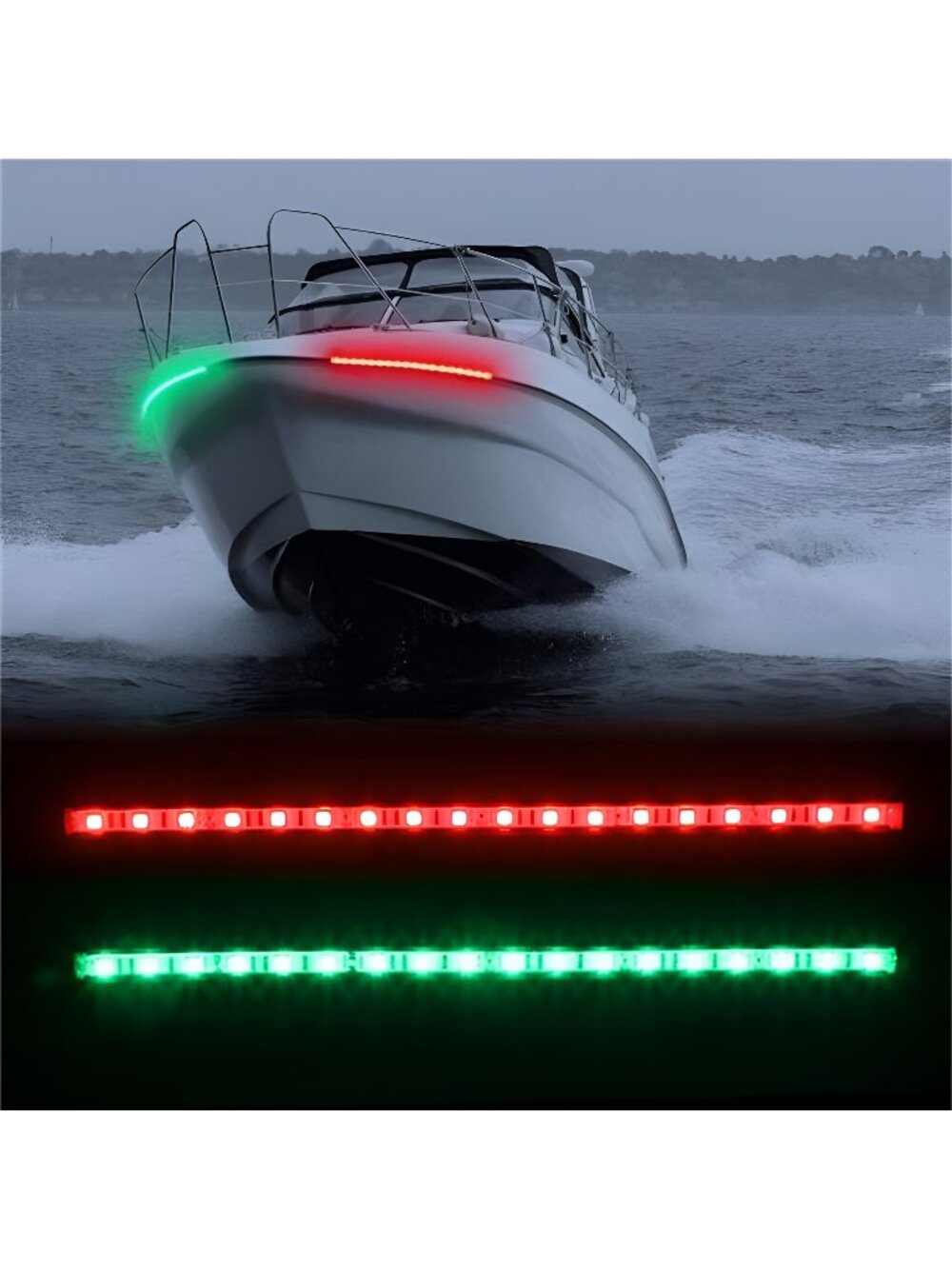 12 Inch LED Boat Bow Navigation Light Kits for Marine Boat Vessel Pontoon